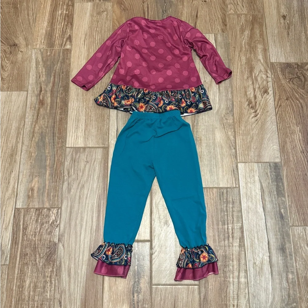 Boutique Toddler Girls Thanksgiving Turkey Set